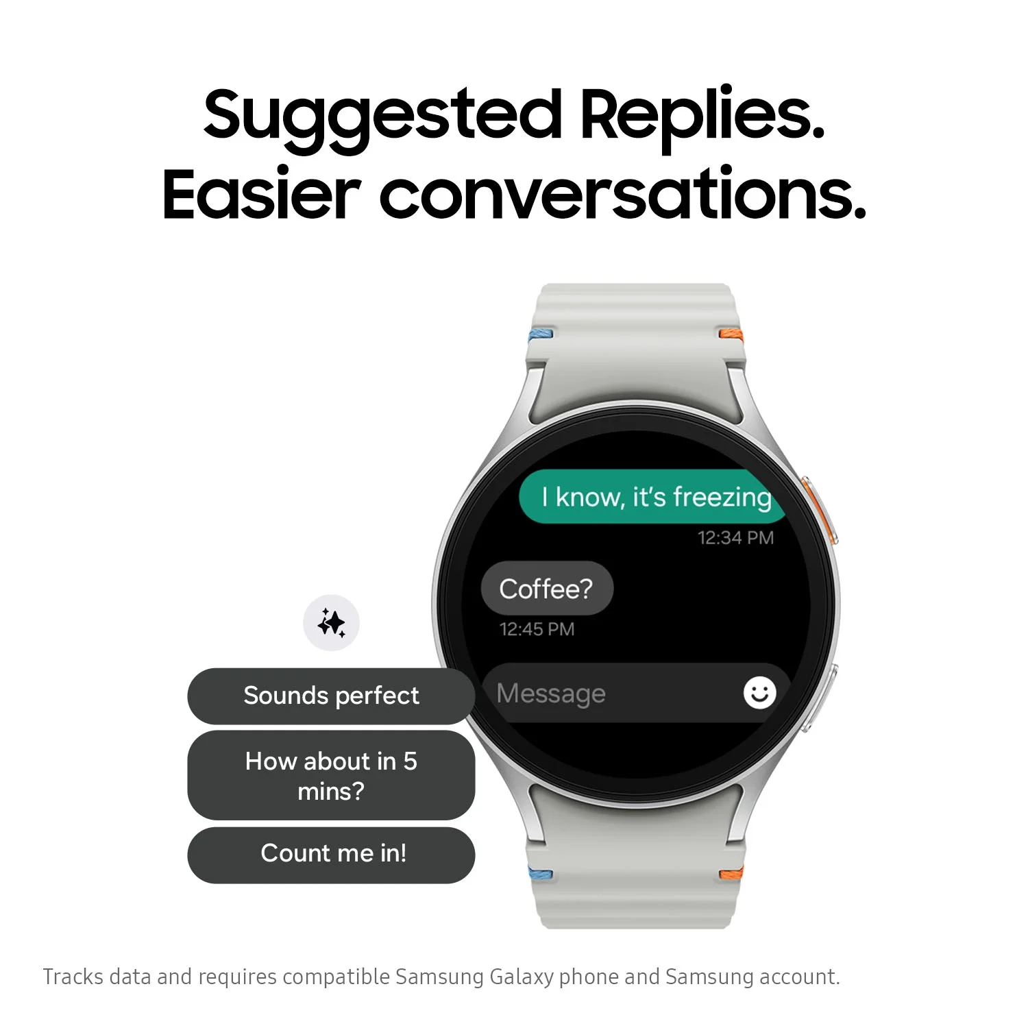 Samsung Galaxy Watch7 40mm Bluetooth and Wifi Aluminum Smart Watch, Cream